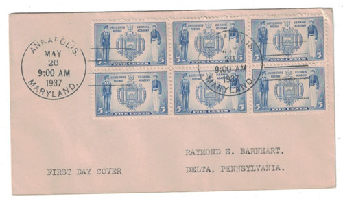 1937 fdc naval academy - 1937,