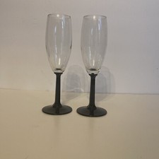 Coppia di DECANTER VINTAGE ART DECO BROCCA COCKTAIL BAR VETRO BOHEMIEN flauti