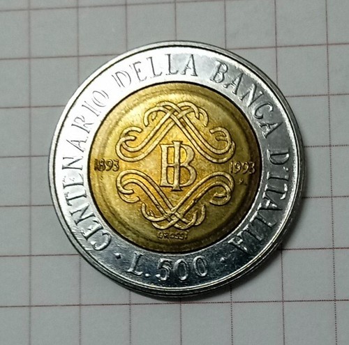 Moneta 500 lire 1993 - moneta,