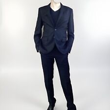 Abito Uomo Nero Slim Gessato 2 Pezzi – Giacca e Pantaloni – Cerimonia Elegante