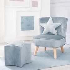 Roba Kids Lil Sofa Set klein (Sessel + Hocker + Kissen) Style Hellblau Sky NEU