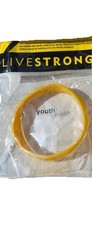 NUOVO 2004 LIVESTRONG Youth Silicone Giallo Braccialetto Braccialetto Nike Lotto di 1