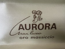 🔴 AURORA scatola penna oro massiccio verde cofanetto astuccio custodia vintage