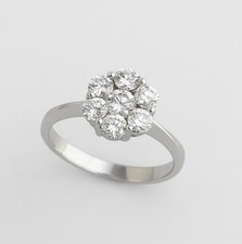 Anello Diamanti Oro Bianco 18 Kt Giorgio Visconti 