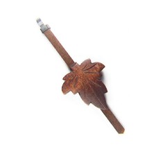 PENDOLINO CUCU' FOGLIA MARRONE SCURO SMALL 54x45 MM KUCKUCK GERMANY CLOCK PARTS