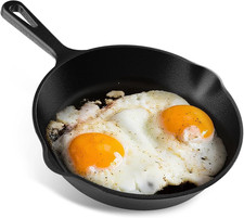 Padella in Ghisa Da 20Cm, Padella in Ghisa Con Manico, Pentola per Uova E Omelet