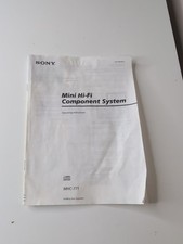 Sony mini hi-fi component system manuale istruzioni MHC-771