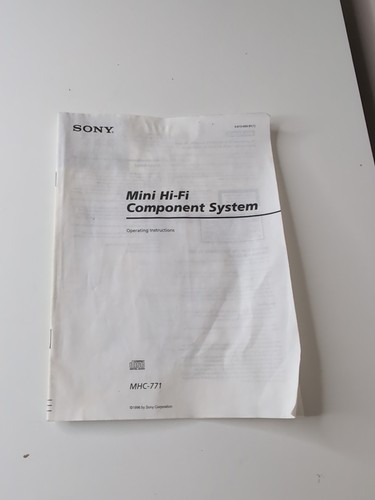 Sony mhc 771 - mini, hifi