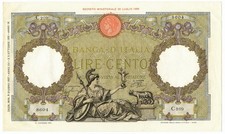100 LIRE CAPRANESI AQUILA ROMANA TESTINA FASCIO ROMA 09/06/1937 SPL