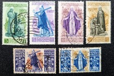 ITALIA REPUBBLICA 1948 Santa Caterina serie completa usata con posta aerea