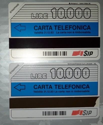 Coppia prova scheda telefonica - scheda,