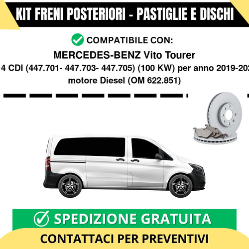 Kit freni posteriori per - kit,