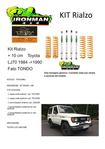 Kit rialzo off road - , toyota