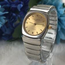 Orologio da polso Baume et Mercier Ginevra quadrante oro funzionante vintage da collezione