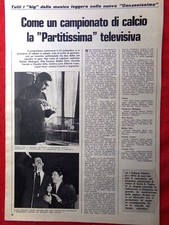 Articolo del 1967 Big Musica Canzonissima  Lupo Franco Franchi Ciccio Ingrassia