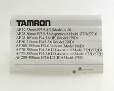Manuale istruzioni Tamron AF