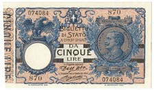 5 LIRE BIGLIETTO DI STATO
