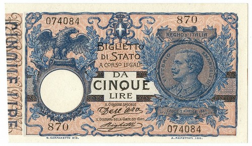 Lire biglietto stato - di,