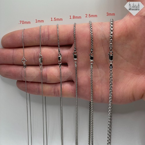 Collana catena scatola - , rotonda