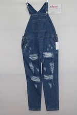 Salopette CHEROKEE (Cod. S800)tg XL Jeans Usato Vintage custom rotture slim fit