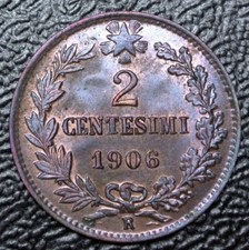 1906 R ITALY - 2 CENTESIMI -