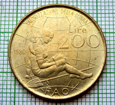 ITALY 1980 200 LIRE, FAO -
