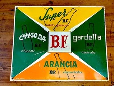 BF BIBITE INSEGNA TABELLA  ARANCIATA CHINOTTO CEDRATA RARA TARGA ORIGINALE 1958