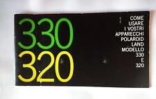 Polaroid Land 330 e 320 manuale istruzioni . Come usare macchina fotografica