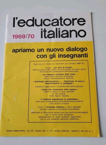 Educatore italiano 1969 - l'educatore,