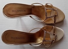 Sandali donna dorati  Italo Balestri n.36.- Vintage.-