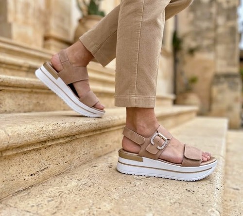 Sandali donna comfort beige - donna,