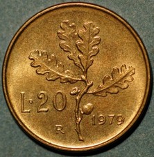 Italia 20 Lire 1979 KM# 97