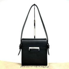Borsa a tracolla Yves Saint Laurent in pelle con taglio diamantato nera...