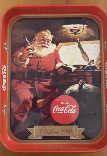 Vassoio latta coca - coca, natale