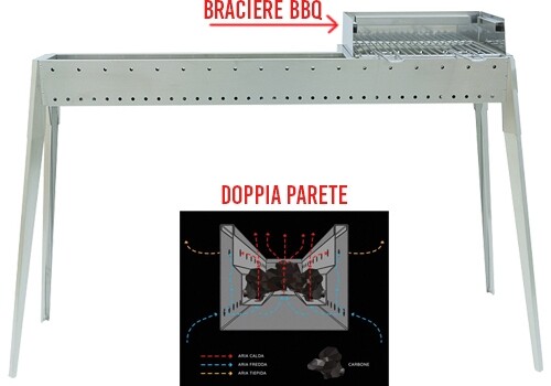 Spiedo grill inox combi 40 - inox,
