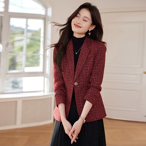 Blazer donna elegante rosso - donna,