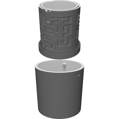 Scatola labirinto stampata - 3d,