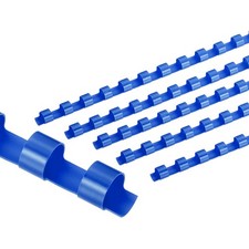 50 Pezzi Pettini Legatura Plastica 8mm 5/16" Capacità 40 Fogli 21 Anelli Blu