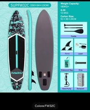 Tavola SUP Gonfiabile Tavola da Paddle in Piedi Pagaia Pompa Tavola da Surf