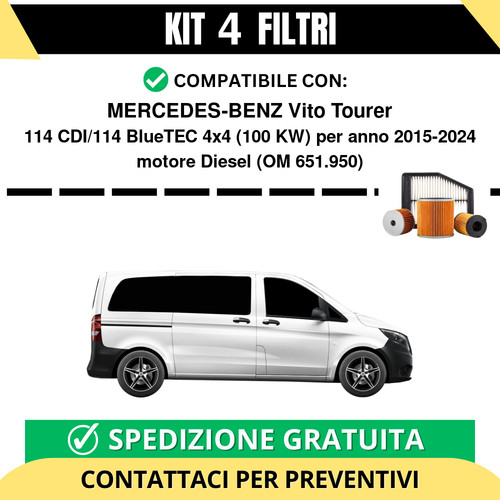 Kit filtri tagliando per - 4,
