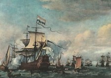 C2 - Cp Cartolina Willelm Van De Velde La Flotta Olandese - Fg Nvg