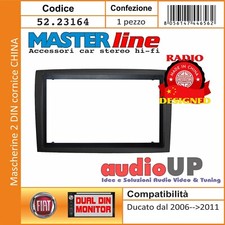 MASCHERINA AUTORADIO 2 DIN FIAT DUCATO DAL 2006 - PIU' CORNICE PER RADIO CINESI