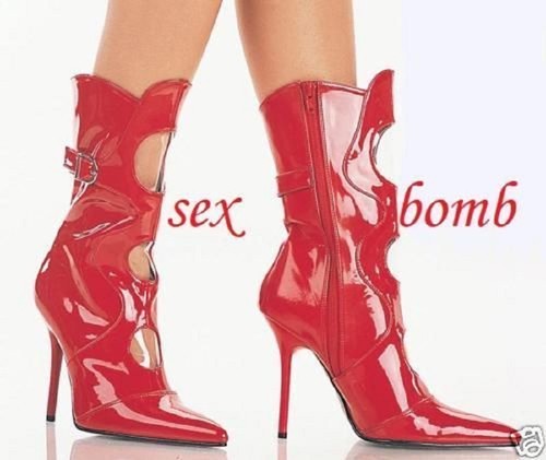 Sexy stivali stivaletti - stivaletti, rosso