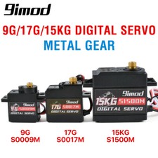 9imod Servomotore Digitale 9g 17g 15kg Trasmissione in Metallo per 1:8 1:10 1:12 RC Auto