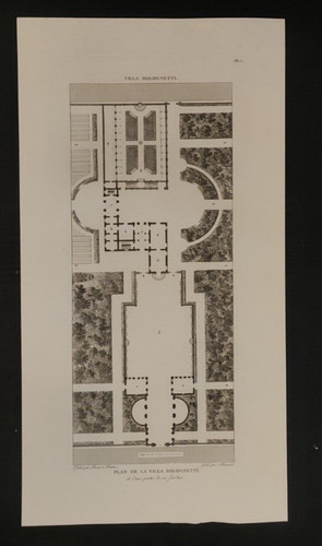 Pianta villa bolognetti - villa, stampa