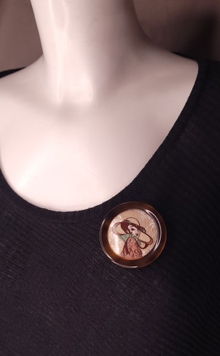 Grande broche lea - lea, stein