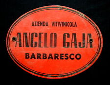 RARA insegna pubblicitaria in cartone Italia anni 70 VINO Angelo Gaja BARBARESCO