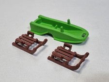 Playmobil 3688 Set Vecchia Slitta Verde Marrone Neve Inverno