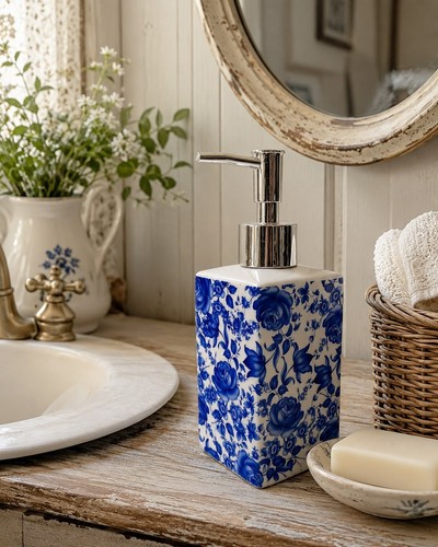 Delft dispenser sapone - delft, blu