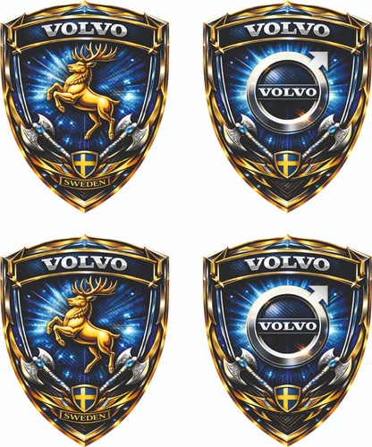 Adesivo volvo 4x72mmx57mm - volvo,